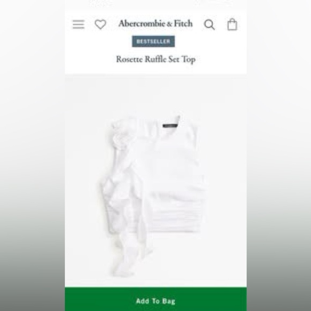 abercrombie cascadding ruffle mini skort and rosette ruffle set